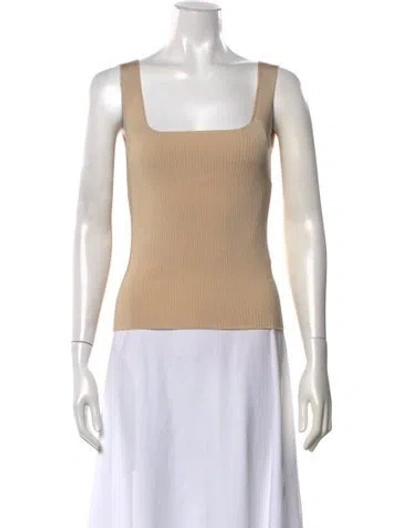 Pre-owned Sandro Square Neckline Sleeveless Top In Neutrals