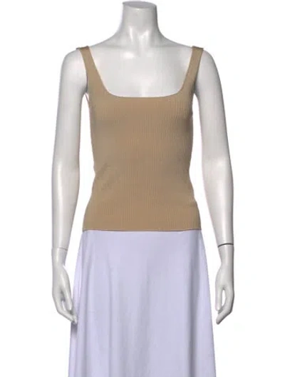 Pre-owned Sandro Square Neckline Sleeveless Top In Neutrals