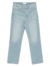 Sandro Square-pattern Jeans In Blue