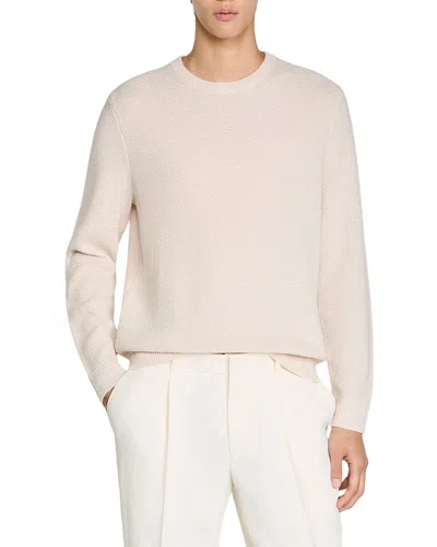Sandro Ss26 Seed Stitch Sweater In Neutral