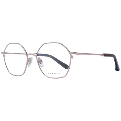 Sandro Rose Gold Women Optical Frames In Silver
