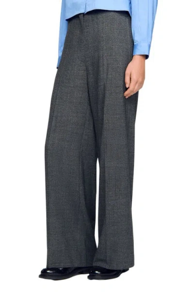 SANDRO SANDRO STRAIGHT AND WIDE TROUSERS