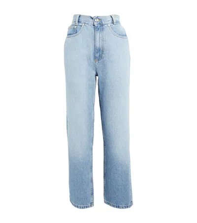 Sandro Straight-leg Bibi Jeans In Blue