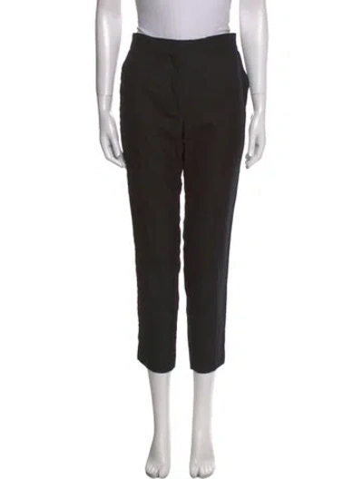 Pre-owned Sandro Straight Leg Pants In Black