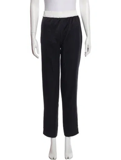Pre-owned Sandro Straight Leg Pants In Black