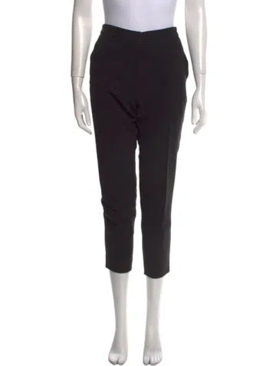 Pre-owned Sandro Straight Leg Pants In Black