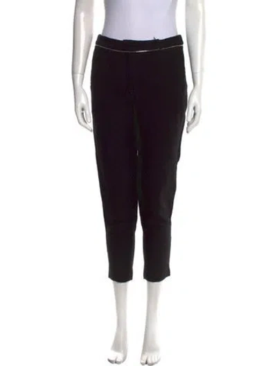 Pre-owned Sandro Straight Leg Pants In Black