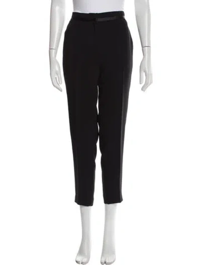 Pre-owned Sandro Straight Leg Pants In Black