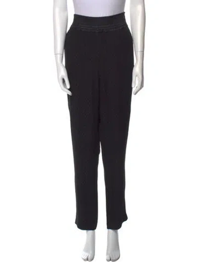 Pre-owned Sandro Straight Leg Pants In Black