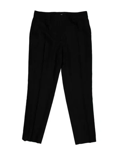 Pre-owned Sandro Straight Leg Pants In Black
