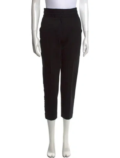 Pre-owned Sandro Straight Leg Pants In Black