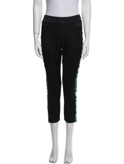 Pre-owned Sandro Straight Leg Pants In Black