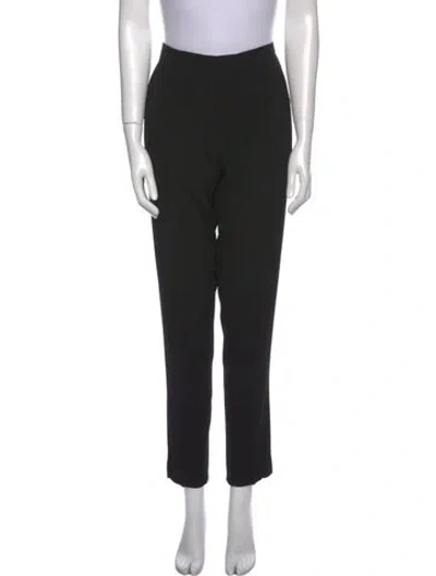 Pre-owned Sandro Straight Leg Pants In Black