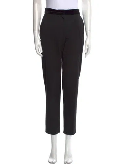 Pre-owned Sandro Straight Leg Pants In Black