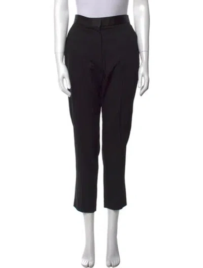 Pre-owned Sandro Straight Leg Pants In Black