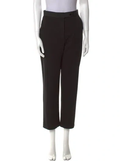 Pre-owned Sandro Straight Leg Pants In Black