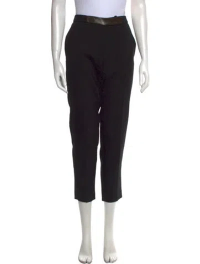 Pre-owned Sandro Straight Leg Pants In Black