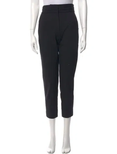 Pre-owned Sandro Straight Leg Pants In Black