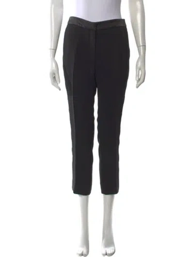 Pre-owned Sandro Straight Leg Pants In Black