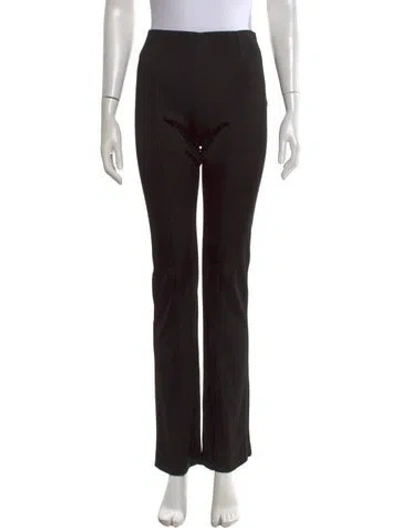 Pre-owned Sandro Straight Leg Pants In Black