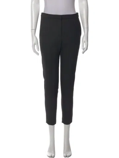 Pre-owned Sandro Straight Leg Pants In Black