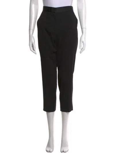 Pre-owned Sandro Straight Leg Pants In Black