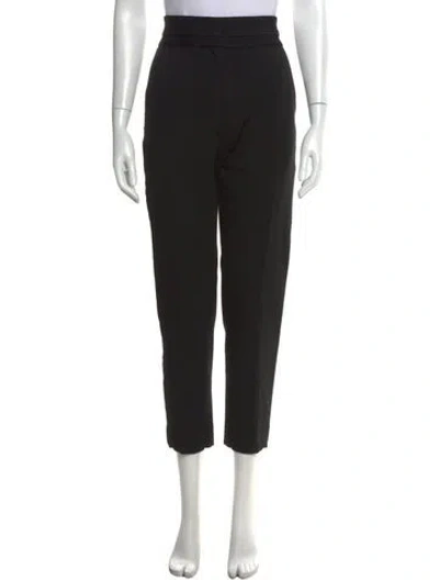 Pre-owned Sandro Straight Leg Pants In Black