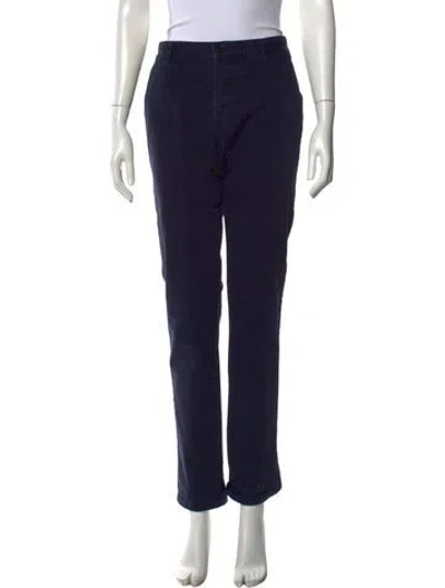 Pre-owned Sandro Straight Leg Pants In Black