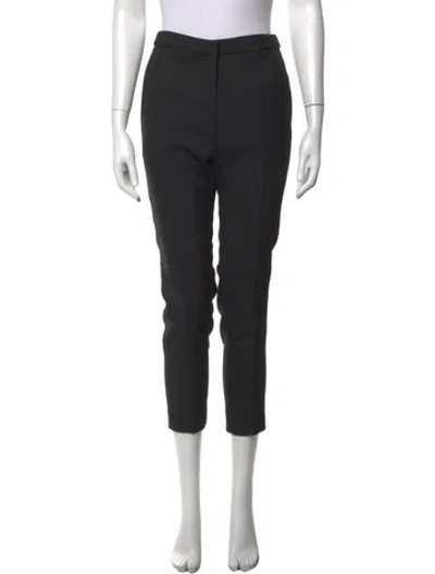 Pre-owned Sandro Straight Leg Pants In Black