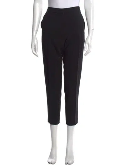 Pre-owned Sandro Straight Leg Pants In Black