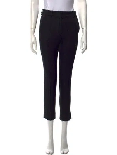 Pre-owned Sandro Straight Leg Pants In Black