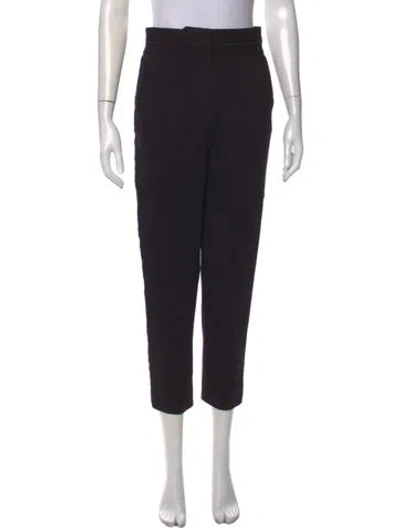 Pre-owned Sandro Straight Leg Pants In Black