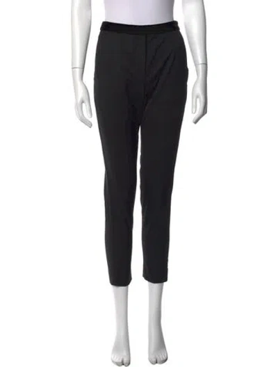 Pre-owned Sandro Straight Leg Pants In Black