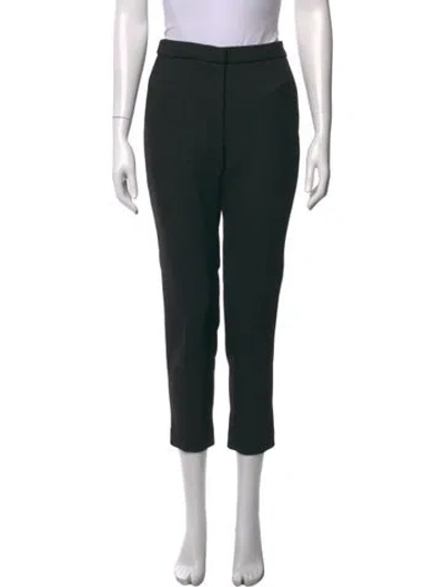 Pre-owned Sandro Straight Leg Pants In Black