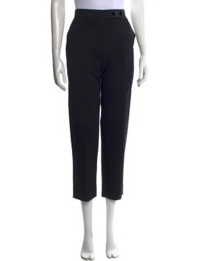 Pre-owned Sandro Straight Leg Pants In Black