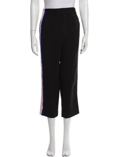 Pre-owned Sandro Straight Leg Pants In Black