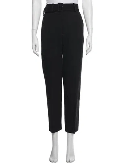 Pre-owned Sandro Straight Leg Pants In Black