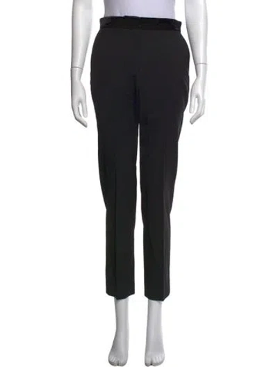 Pre-owned Sandro Straight Leg Pants In Black