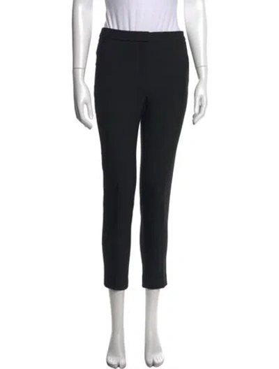 Pre-owned Sandro Straight Leg Pants In Black