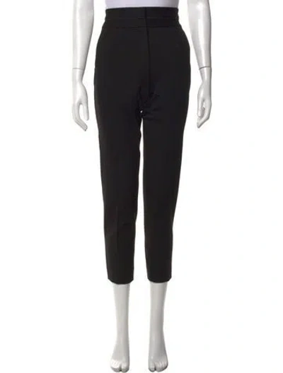 Pre-owned Sandro Straight Leg Pants In Black