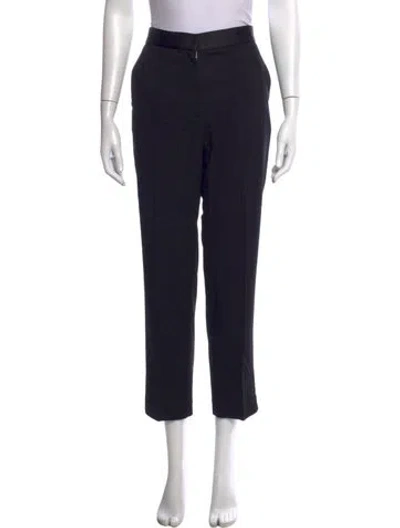 Pre-owned Sandro Straight Leg Pants In Black
