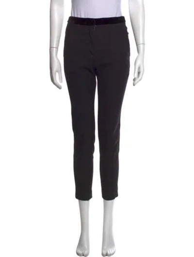 Pre-owned Sandro Straight Leg Pants In Black