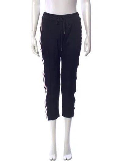 Pre-owned Sandro Straight Leg Pants In Black