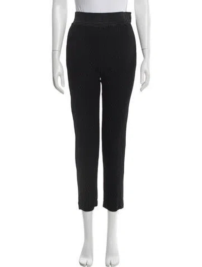 Pre-owned Sandro Straight Leg Pants In Black