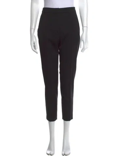 Pre-owned Sandro Straight Leg Pants In Black
