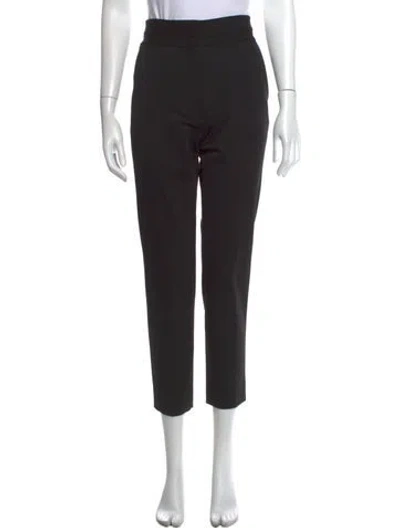 Pre-owned Sandro Straight Leg Pants In Black