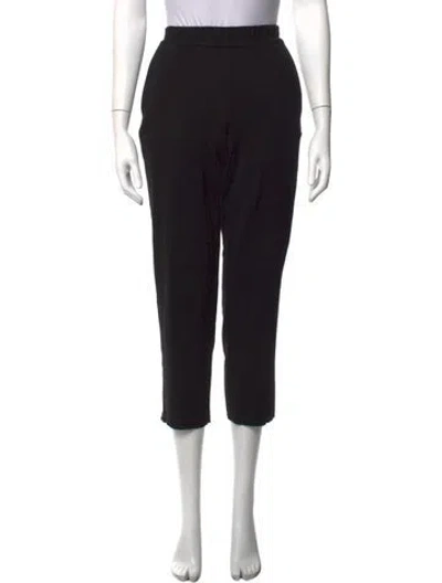 Pre-owned Sandro Straight Leg Pants In Black