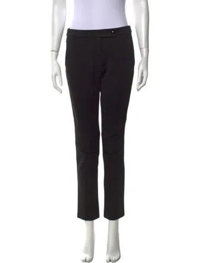 Pre-owned Sandro Straight Leg Pants In Black