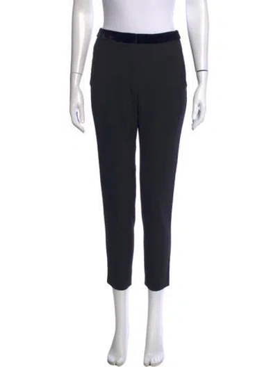 Pre-owned Sandro Straight Leg Pants In Black
