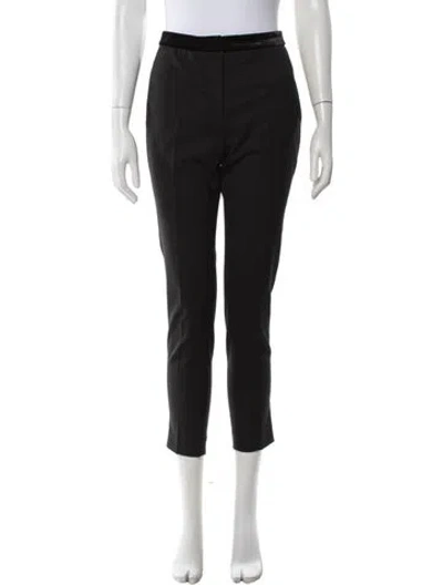 Pre-owned Sandro Straight Leg Pants In Black